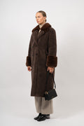 Fiona Wool Coat Long - Chocolate Brown