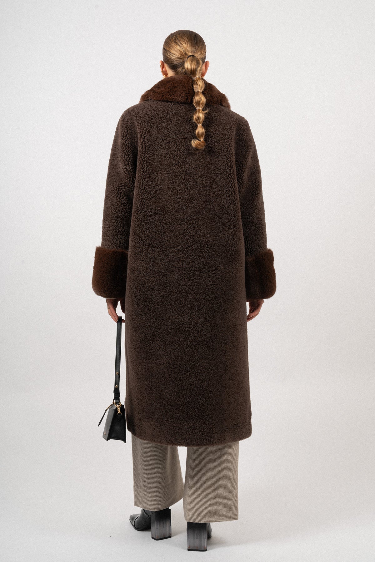 Fiona Wool Coat Long - Chocolate Brown