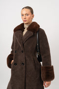 Fiona Wool Coat Long - Chocolate Brown