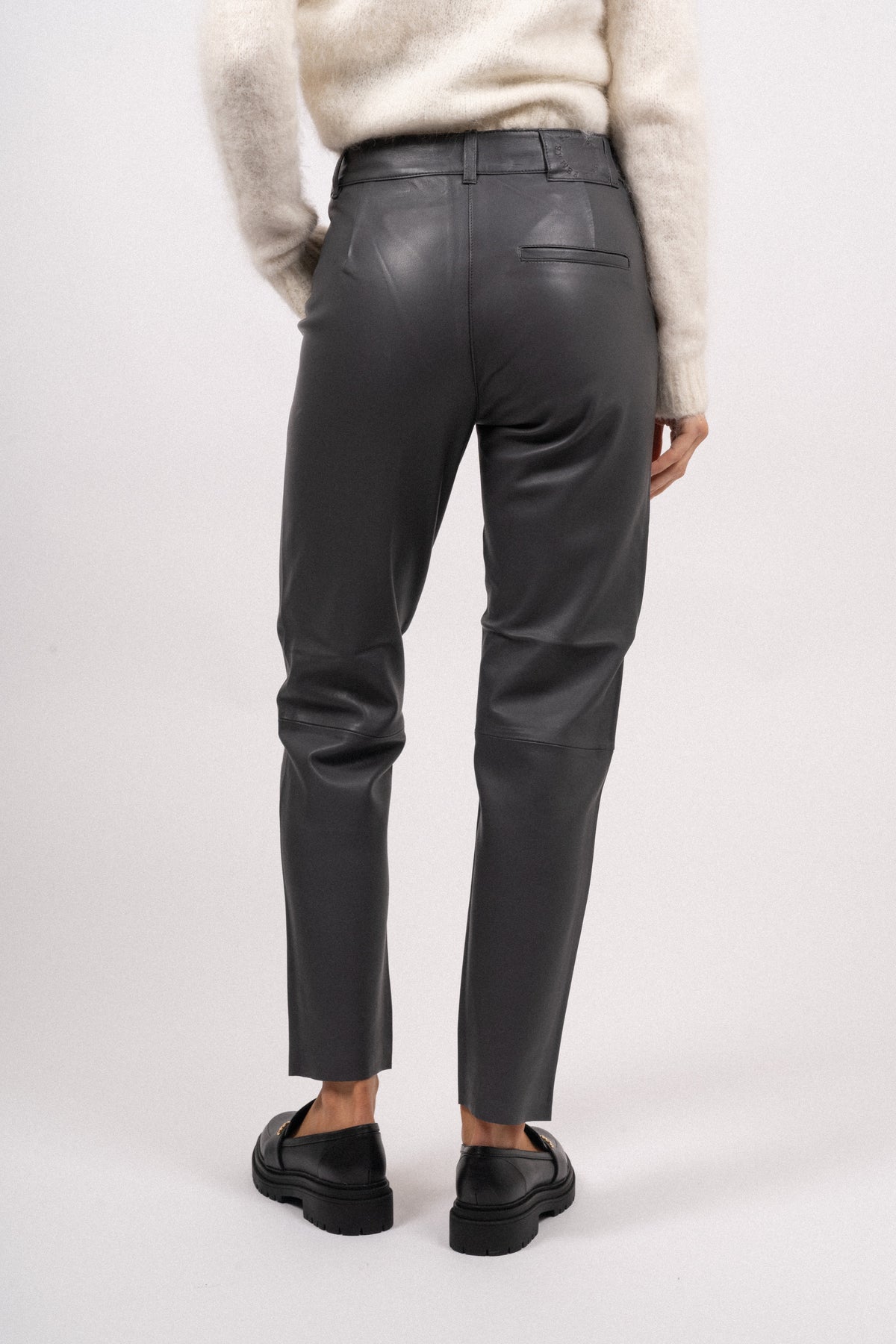 Marie MW Leather Pants - Magnet
