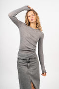 Doudo T-Shirt LS - Grey Melange