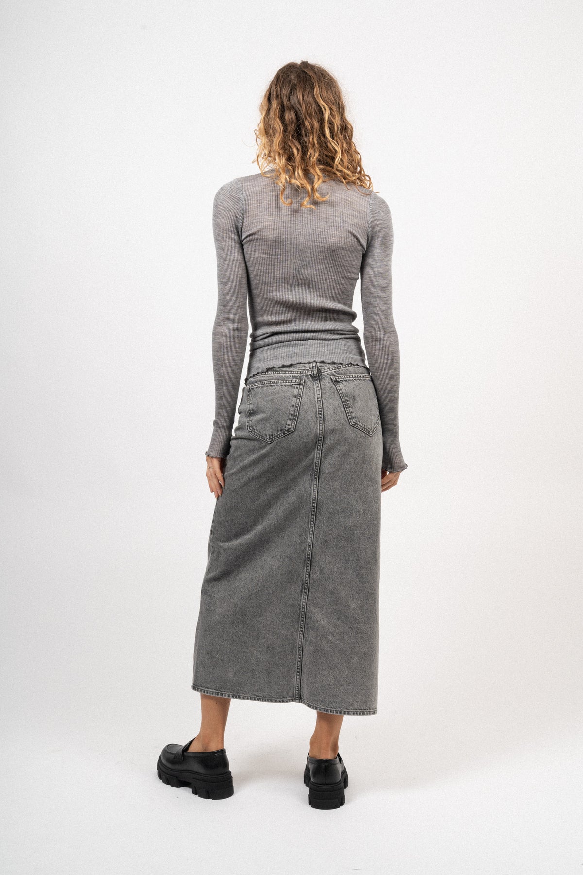 Doudo T-Shirt LS - Grey Melange