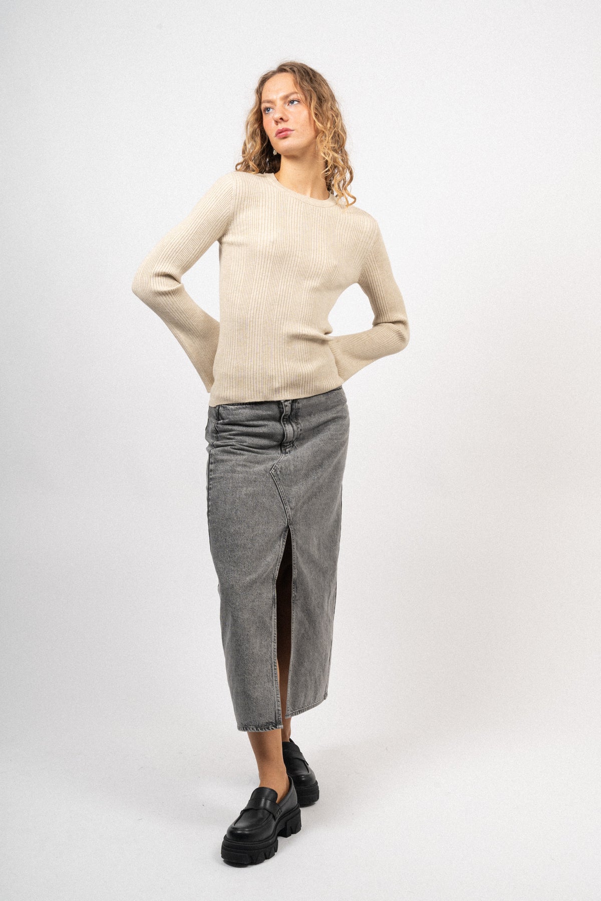 Vendela Rachelle Pullover - Oatmeal Melange