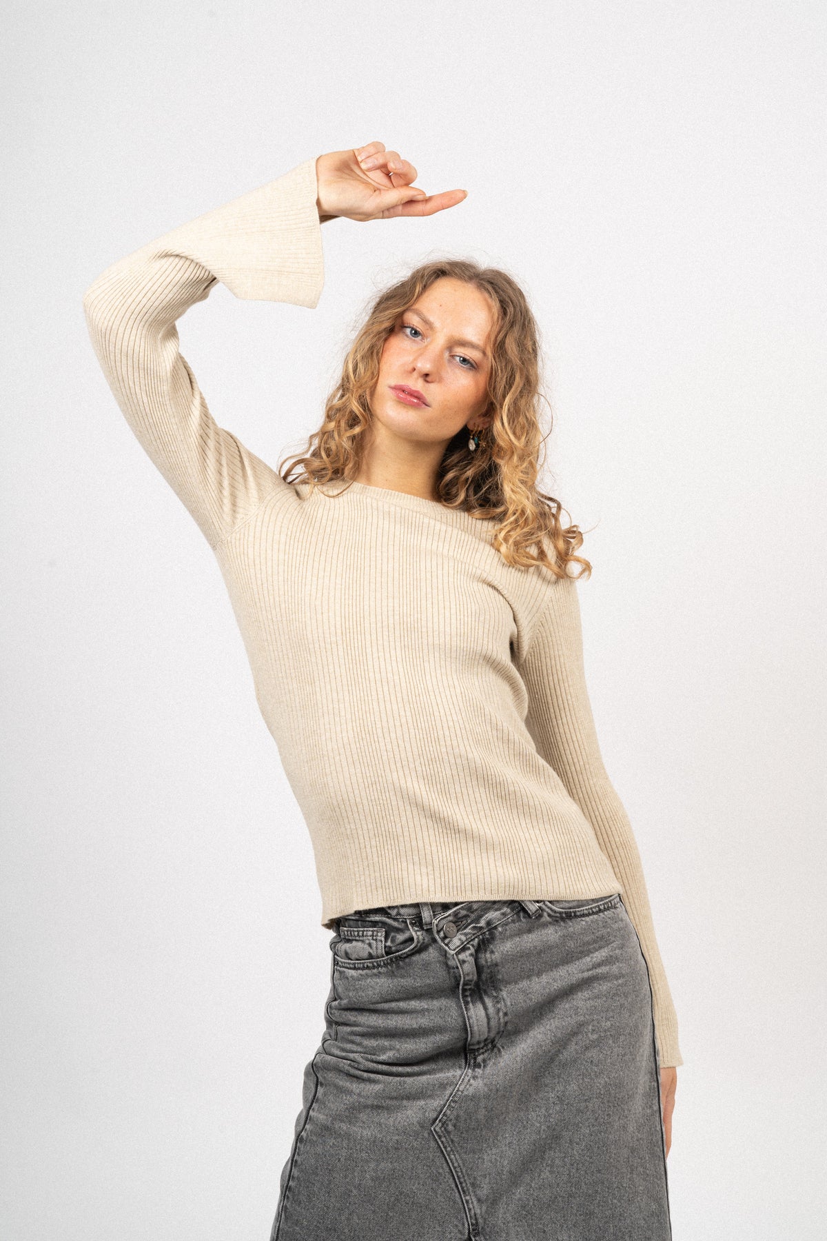 Vendela Rachelle Pullover - Oatmeal Melange