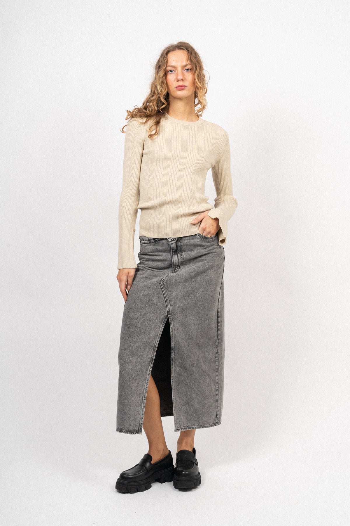 Vendela Rachelle Pullover - Oatmeal Melange