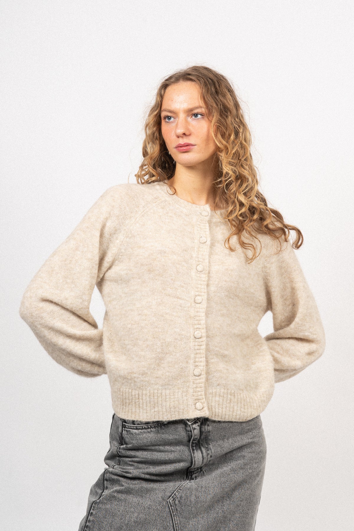 Zasha Hope Cardigan - Oatmeal Melange