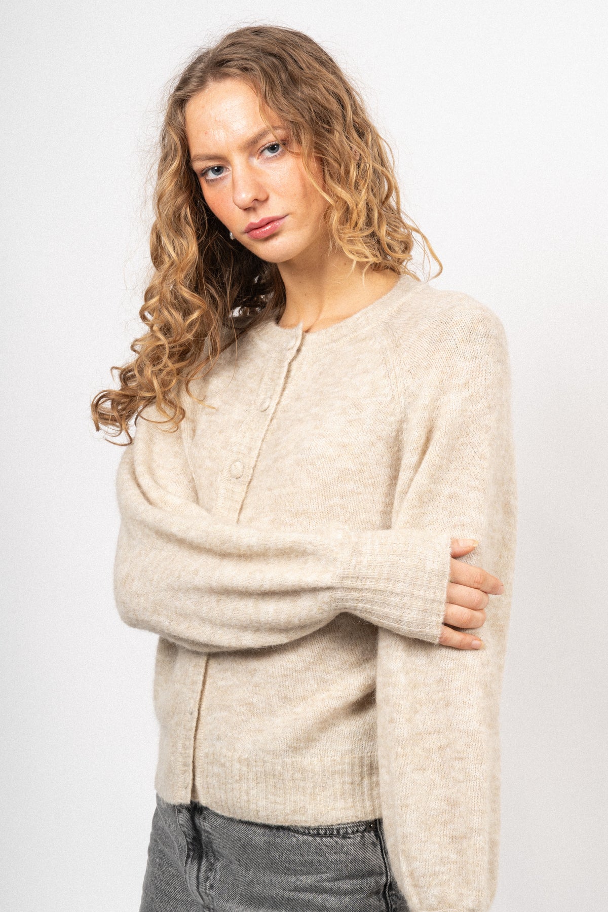 Zasha Hope Cardigan - Oatmeal Melange