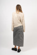 Lessine Hope Zip Cardigan - Oatmeal Melange