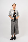 Steviecc Sequin Bow Blouse - Silver