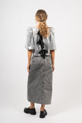 Steviecc Sequin Bow Blouse - Silver