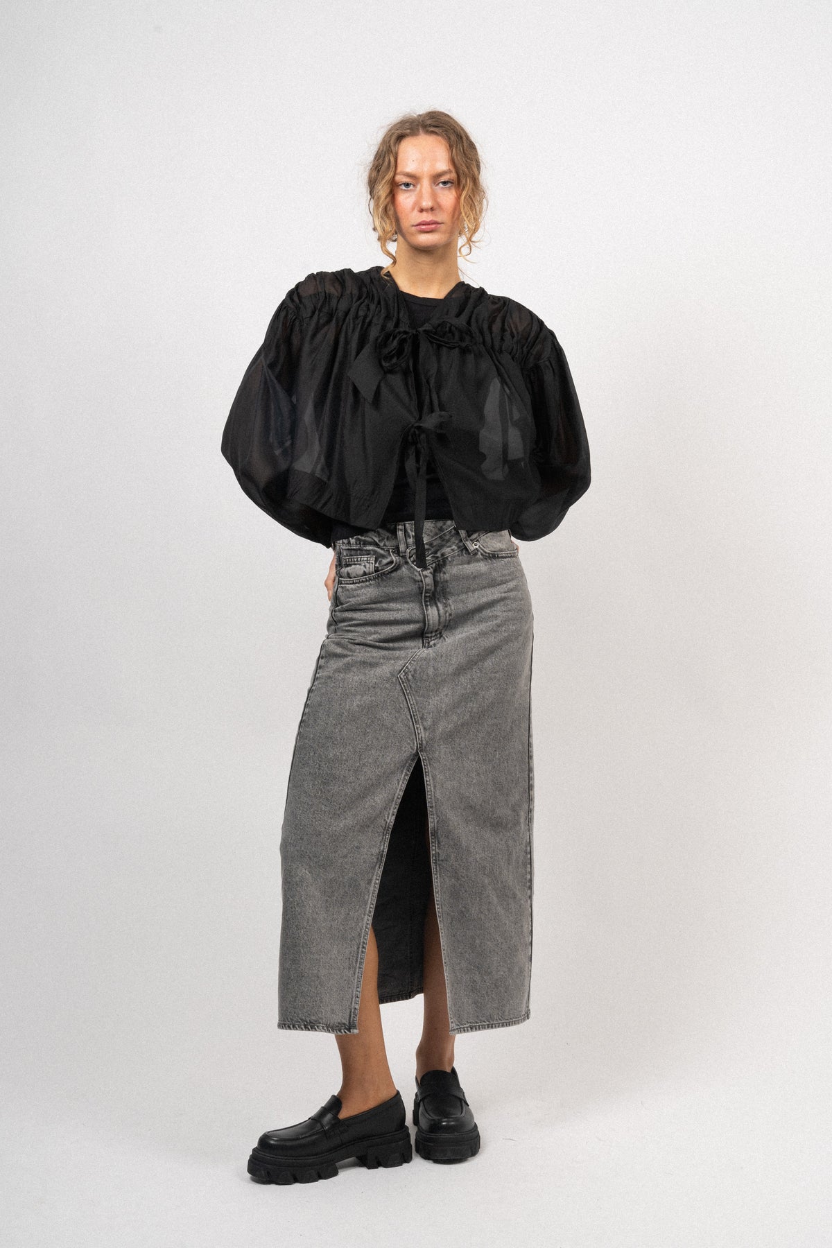 Moniquecc Tie Blouse - Black