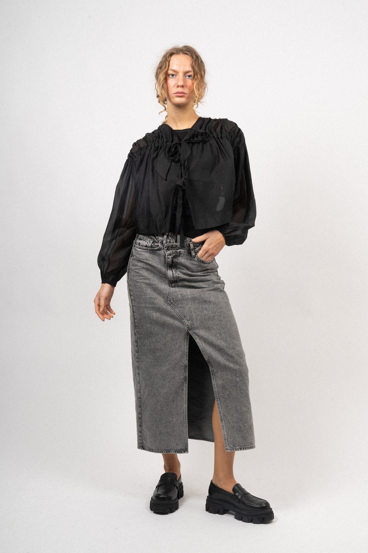 Moniquecc Tie Blouse - Black