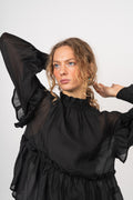 Moniquecc Frill Blouse - Black