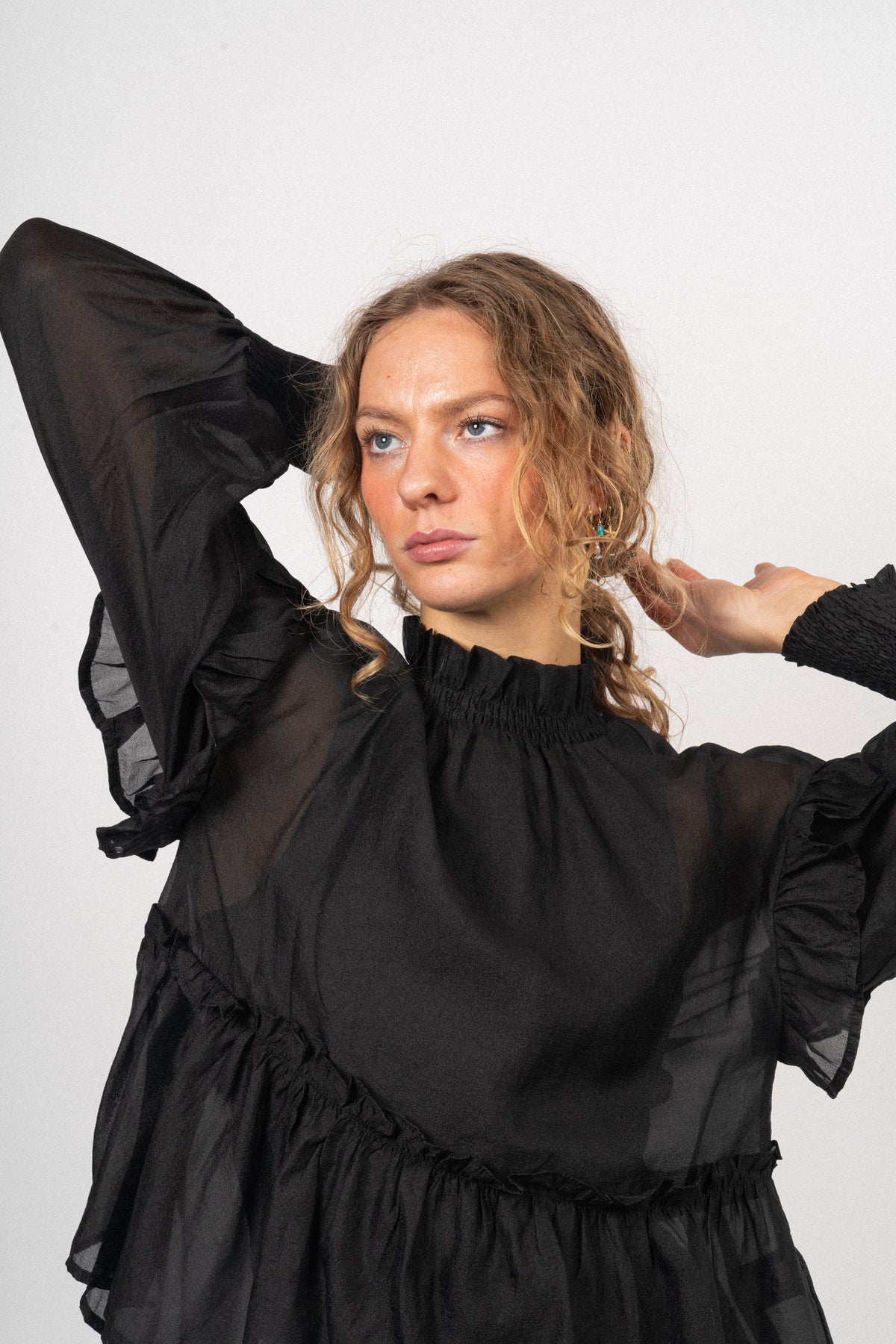 Moniquecc Frill Blouse - Black