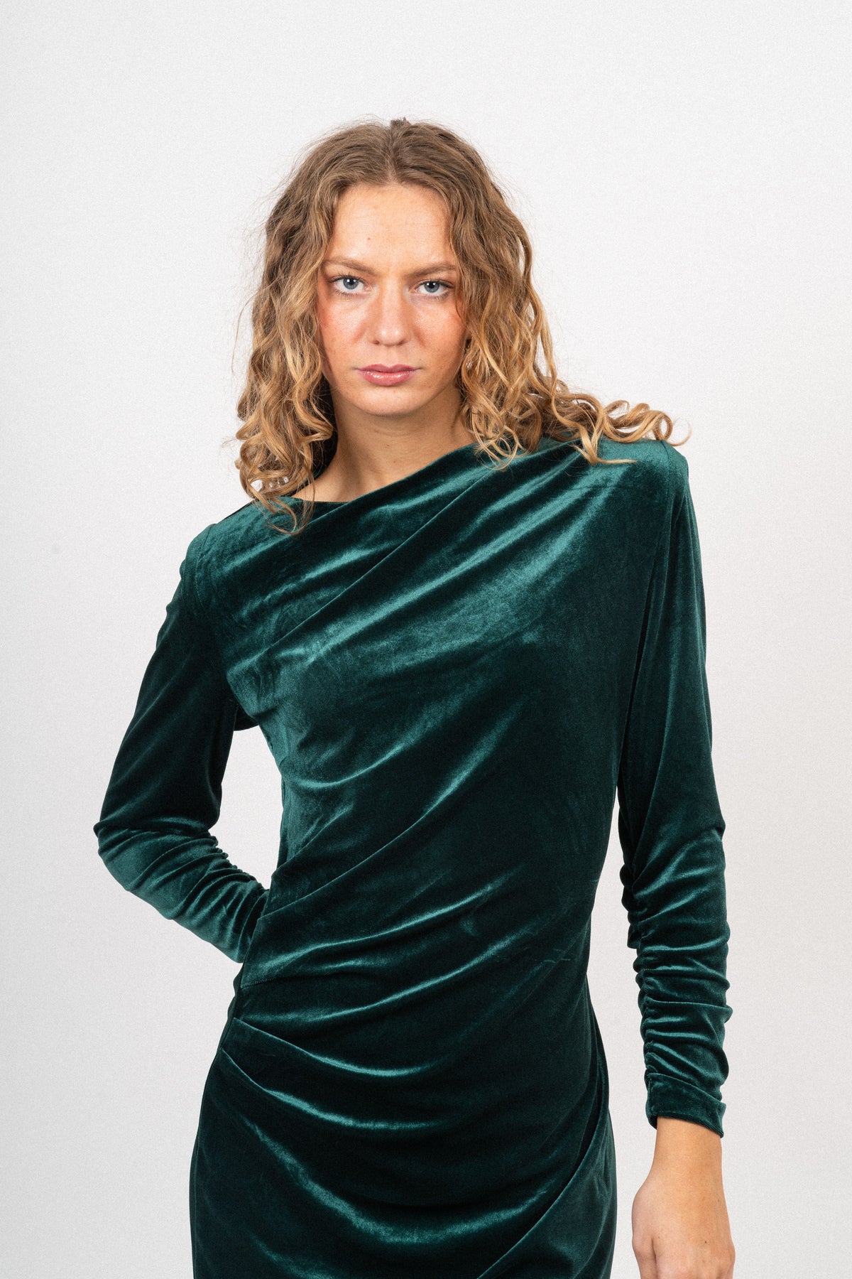 Nina Dress - Bottle Green
