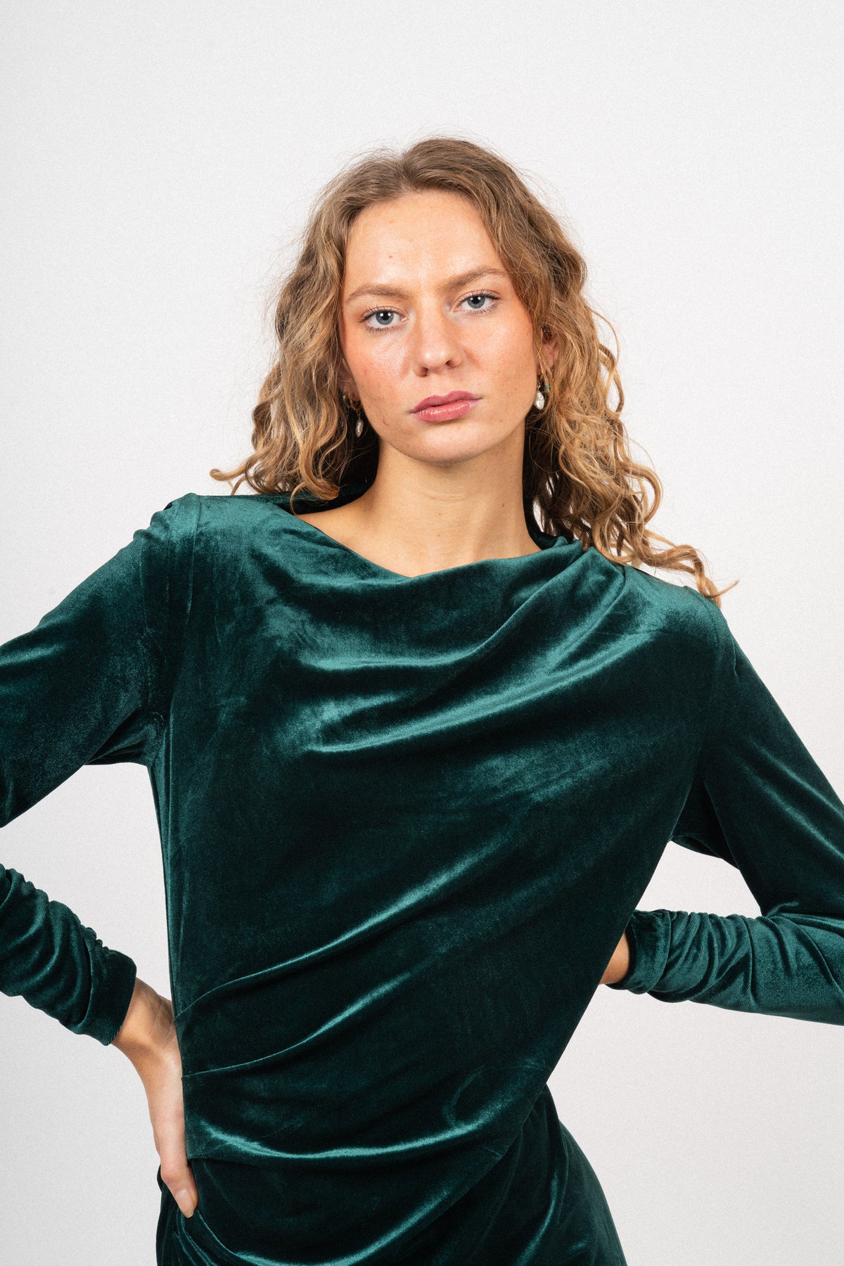 Nina Dress - Bottle Green