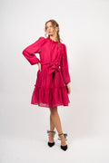 Moniquecc Ls Belt Dress - Pink