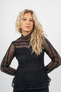 Yasalberta LS New Lace Dress - Black