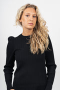 Yaselina LS Knit Dress - Black