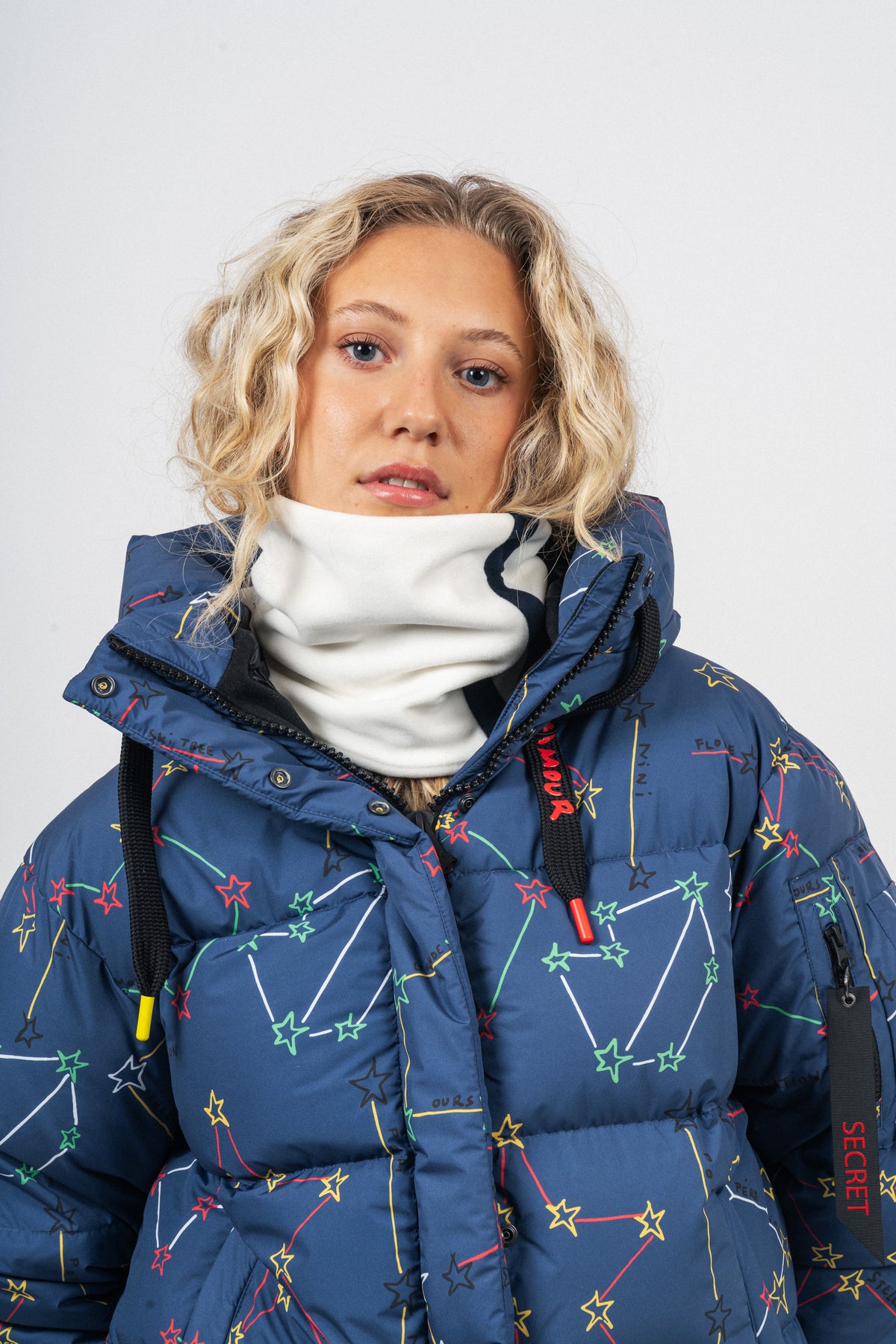 Renne Fleece Hals - White/Navy