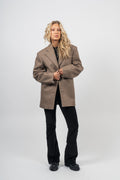 Wool Boxy Jacket - Otter