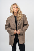Wool Boxy Jacket - Otter