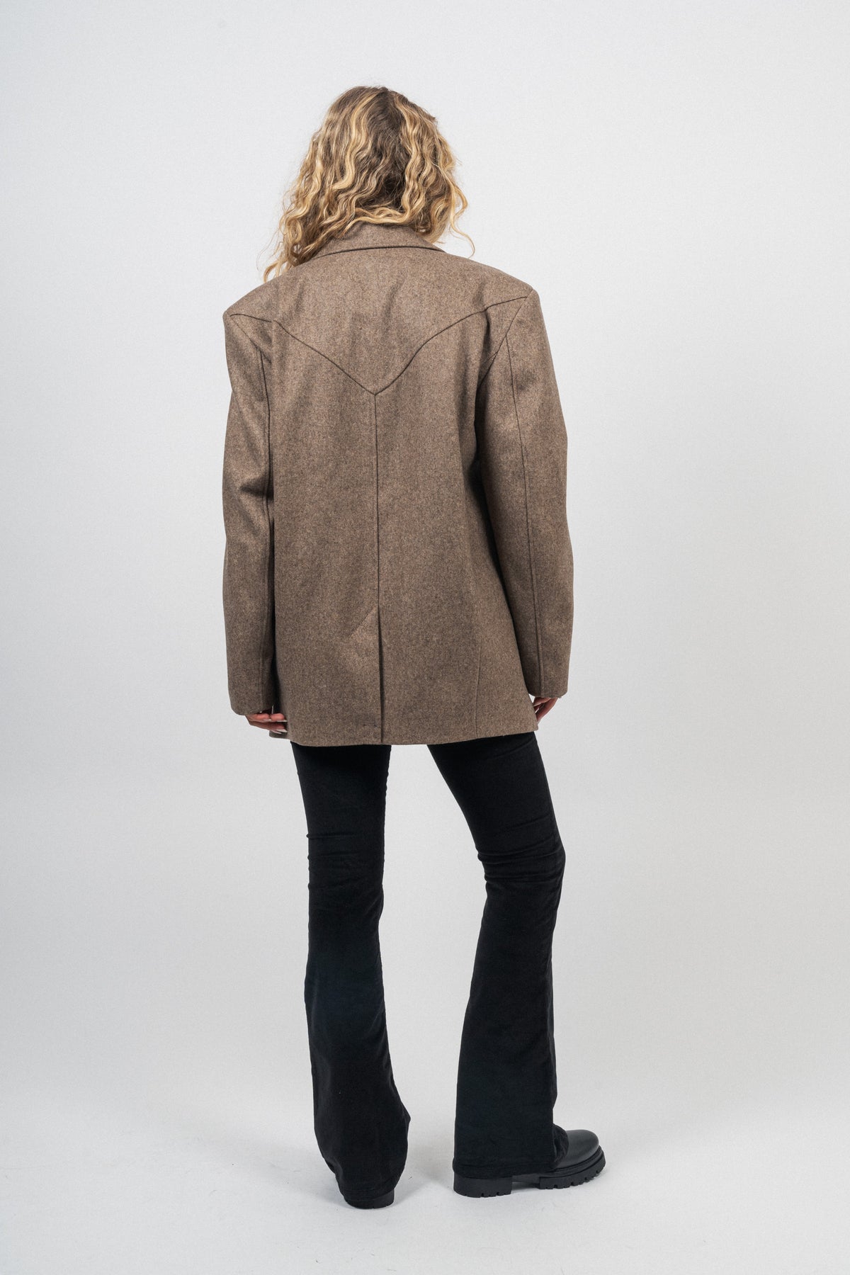Wool Boxy Jacket - Otter