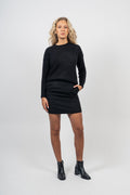 Mercy-Ula HW Mini Wool Skirt - Black