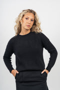 Femme Mohair O Pullover - Black Beauty