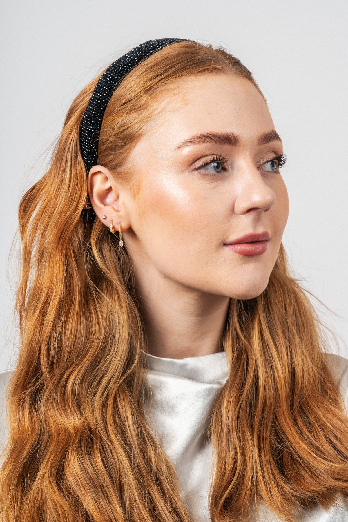 Becksöndergaard Solid Slim Beaded Diadem - Svart