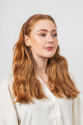 Solid Slim Beaded Diadem - Acorn Brown