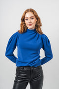 Fenja  LS T-Neck Top - Surf The Web