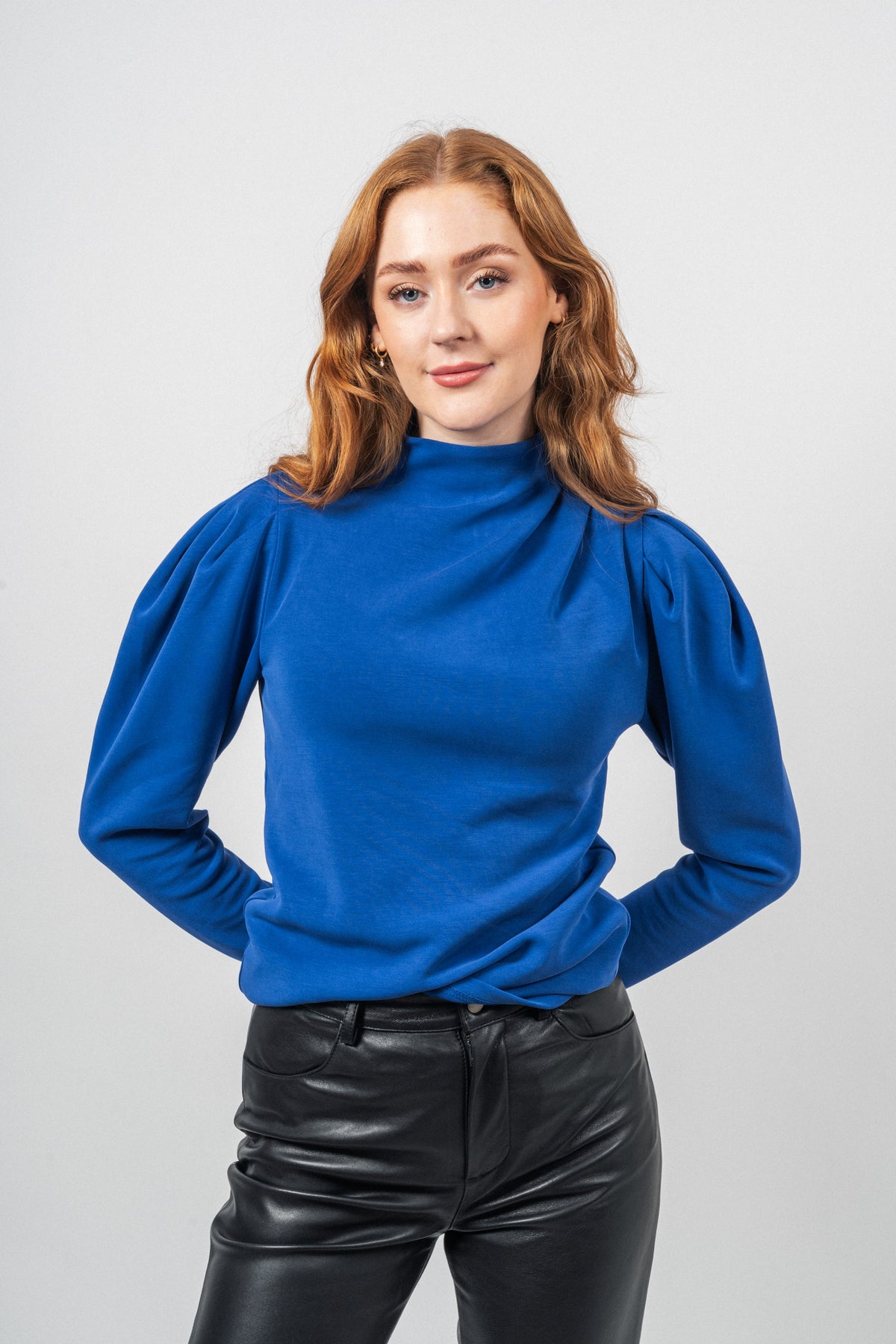 Fenja  LS T-Neck Top - Surf The Web