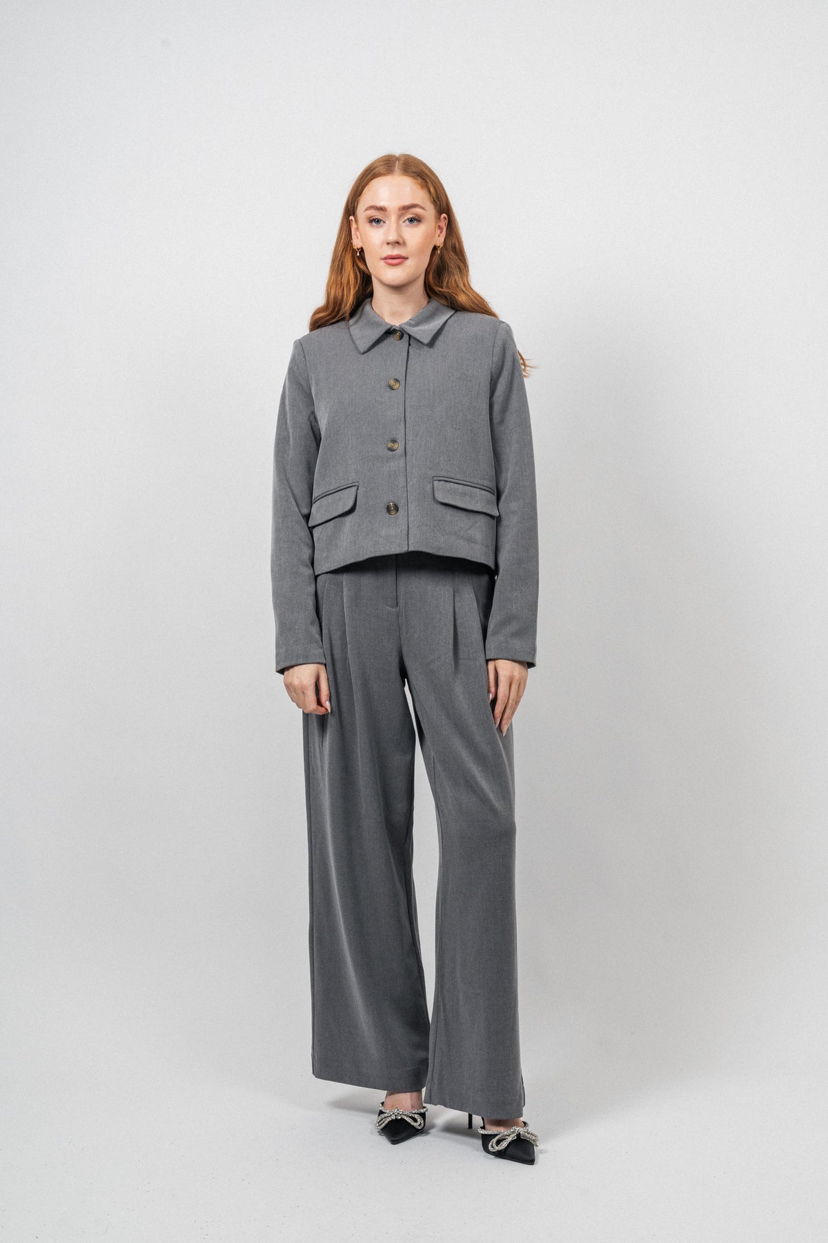 Henrika Blazer - Grey Melange