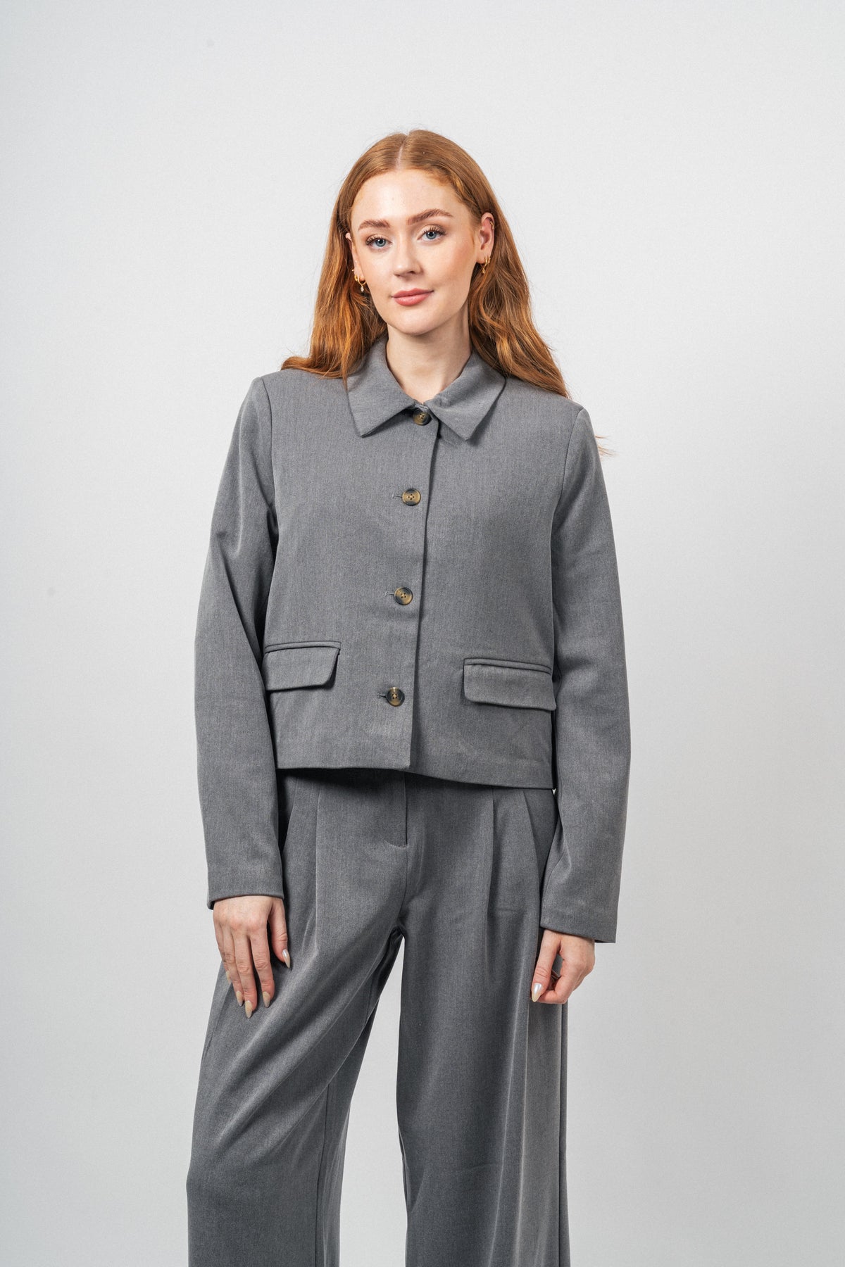 Henrika Blazer - Grey Melange