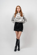Shimmer Mini Skirt - Black
