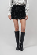 Shimmer Mini Skirt - Black