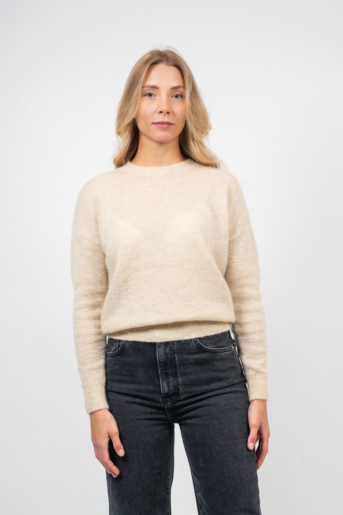 Femme Mohair O Pullover - Oatmeal Melange