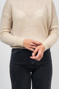 Femme Mohair O Pullover - Oatmeal Melange