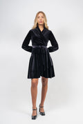Iza Mini Dress - Black Velvet