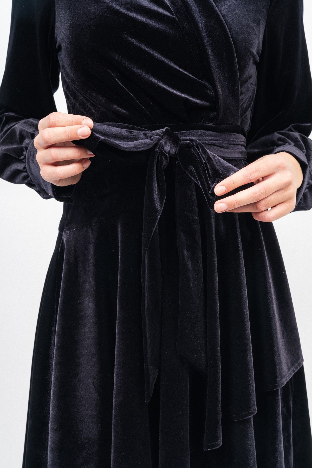 Iza Mini Dress - Black Velvet