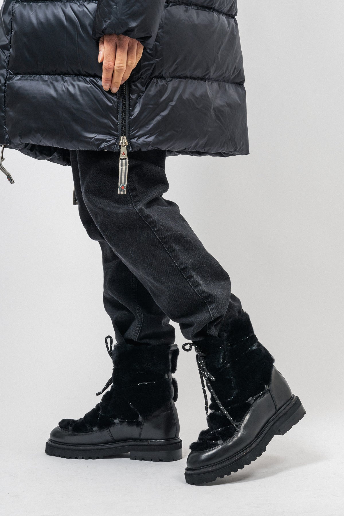 Sandra Snowboot Leather/Pes - Black