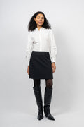 Vega LS Gathered Shirt - Snow White