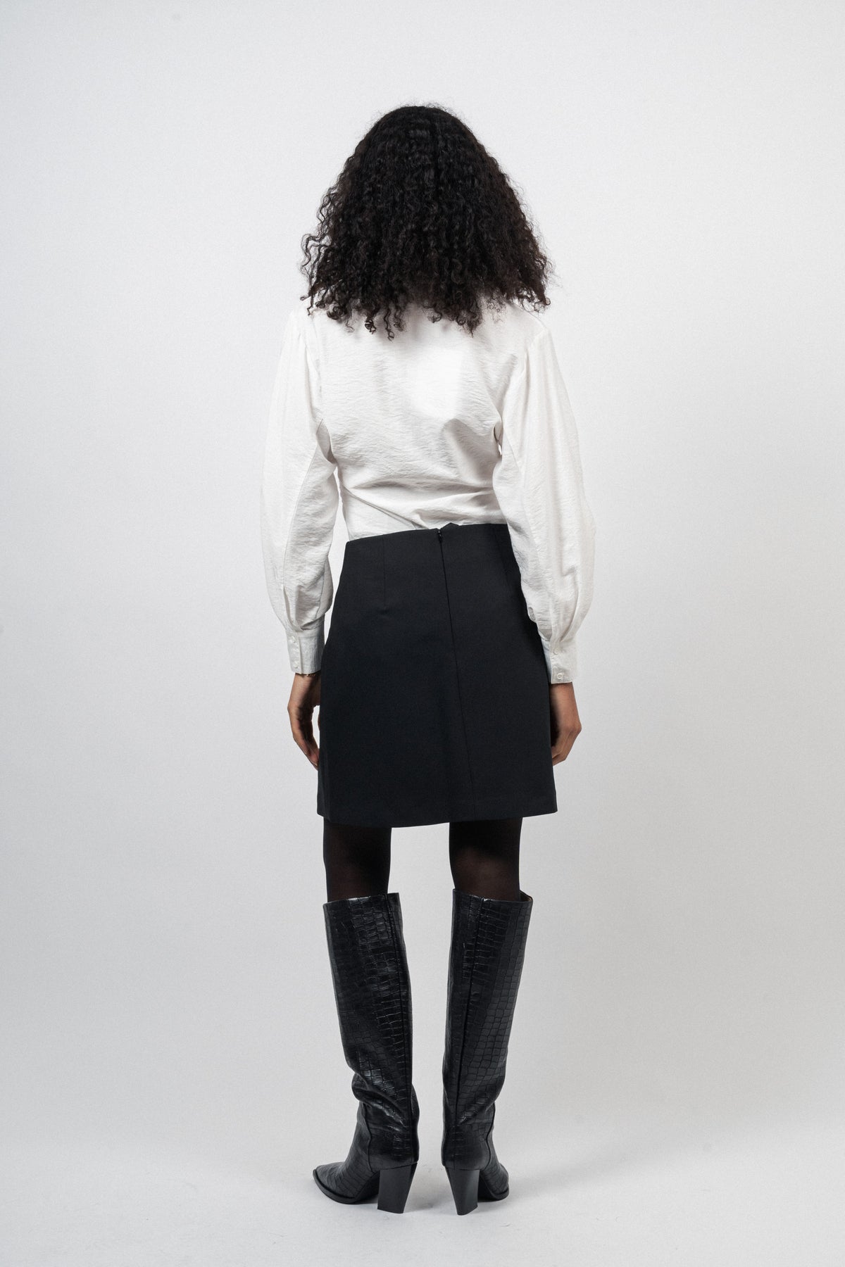 Vega LS Gathered Shirt - Snow White