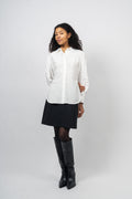 Vega LS Gathered Shirt - Snow White