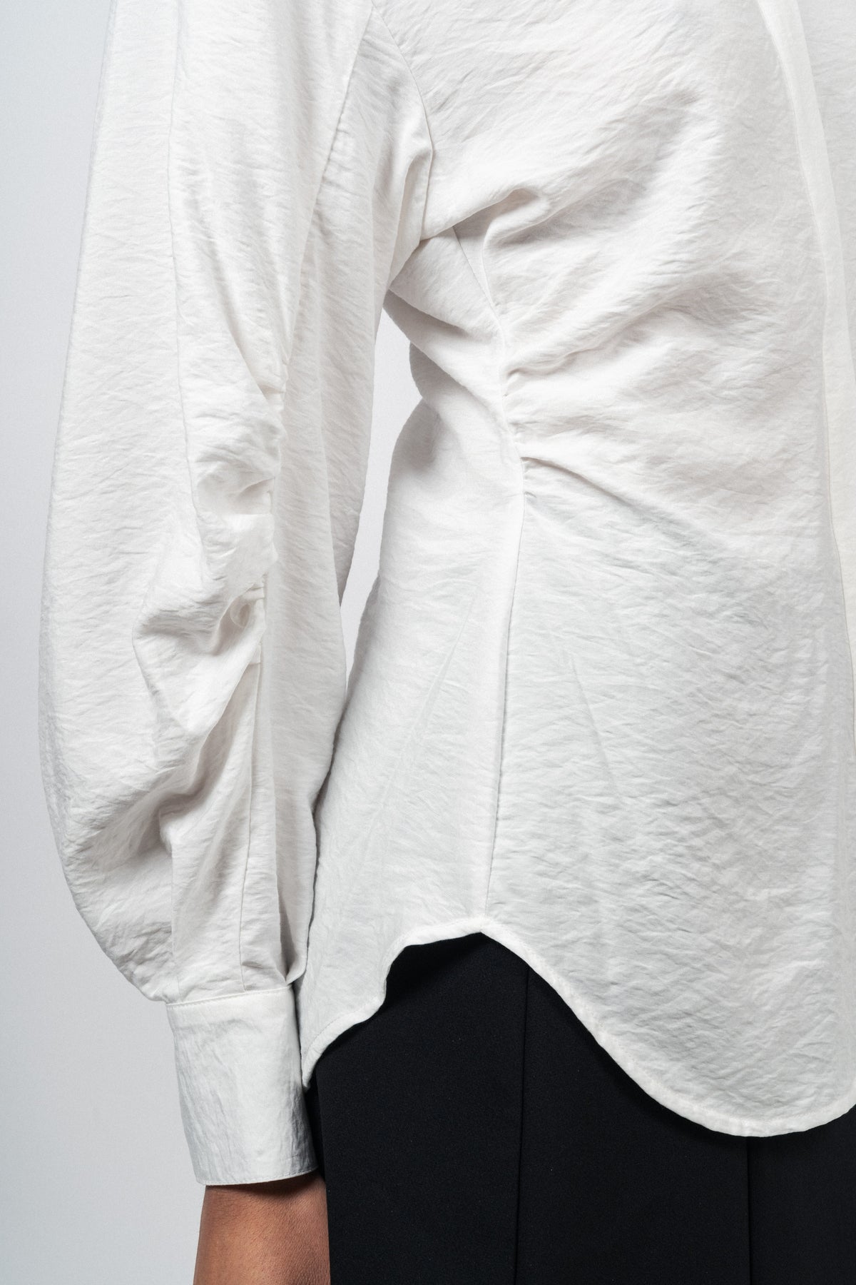Vega LS Gathered Shirt - Snow White