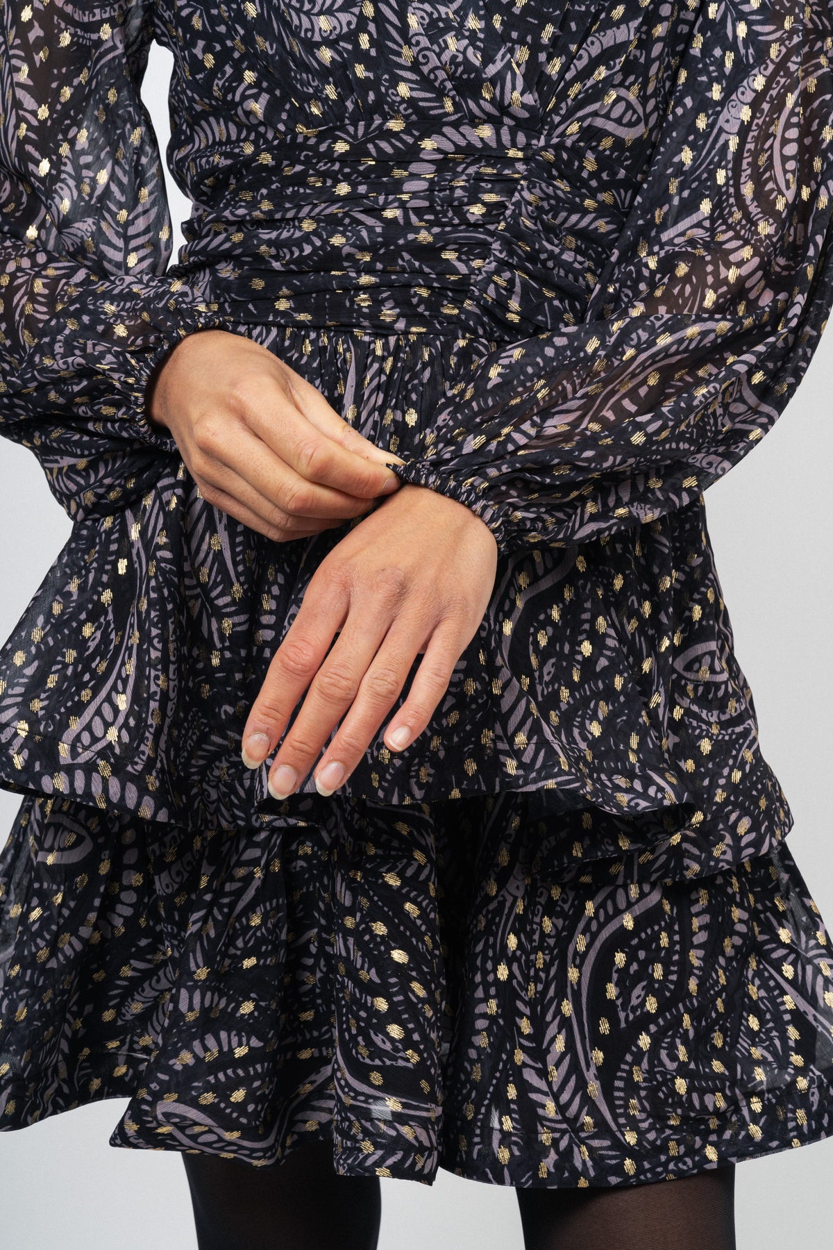 Jade Wave Dress - Black Gold