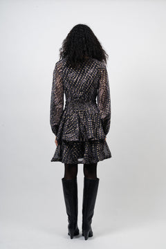 Jade Wave Dress - Black Gold