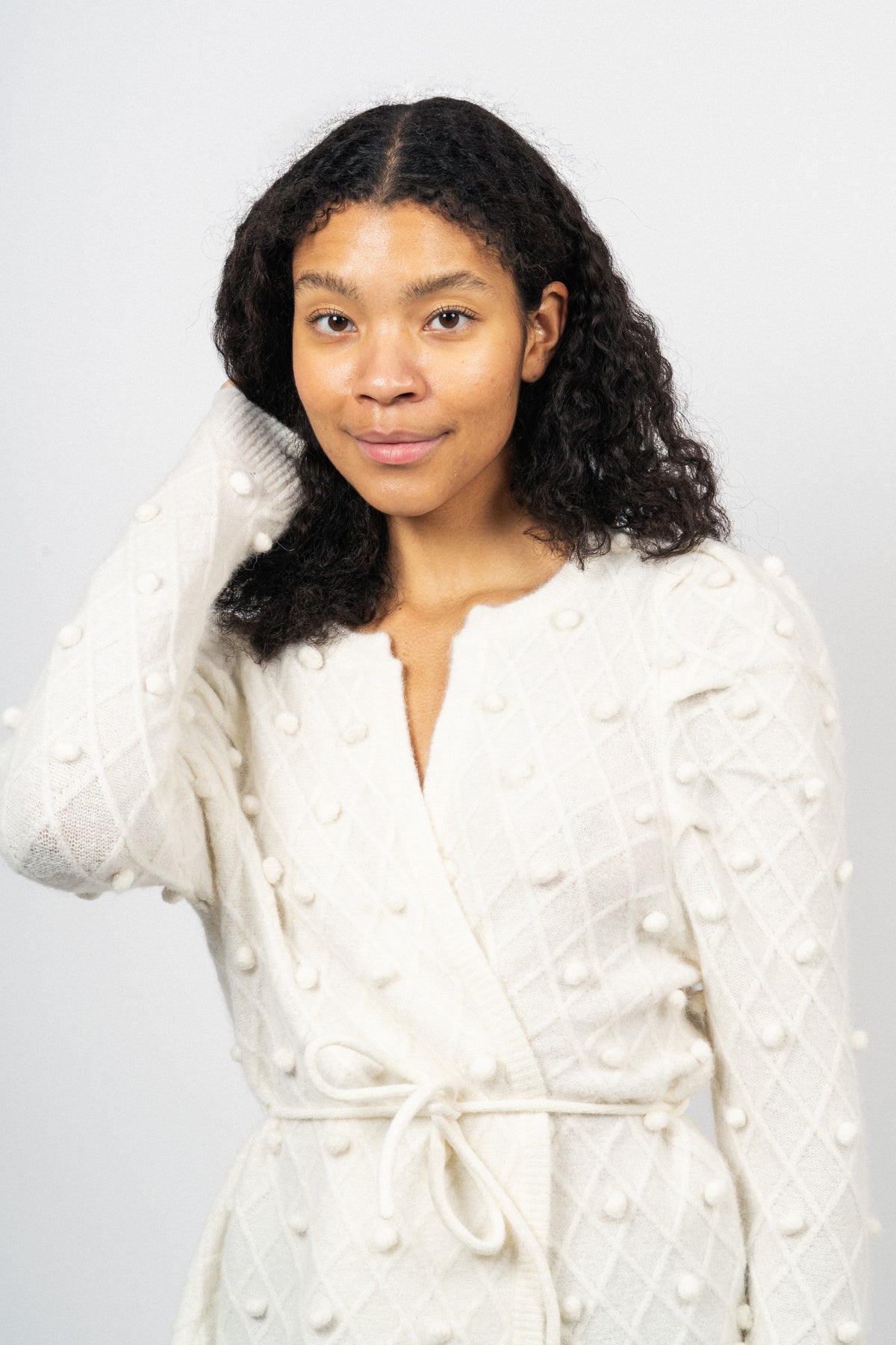 Talia Alpaca Cardigan - Ivory