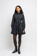 Poplin Mini Dress - Black